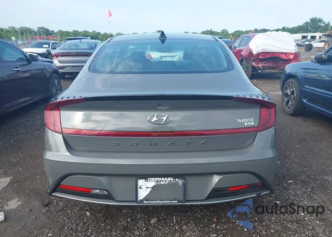 2021 Hyundai Sonata Hybrid Blue from USA, damaged, VIN KMHL24JJ1MA033199